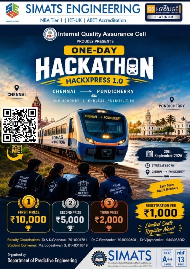Official HACKXPRESS 1.0 Hackathon Poster